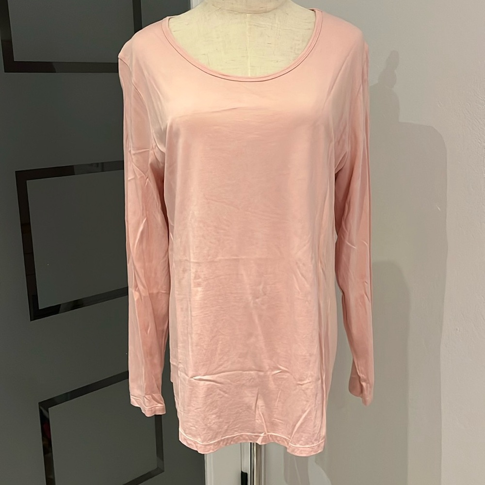 Dress Barn Women's Light Pink Long Sleeve Top | Size 1X